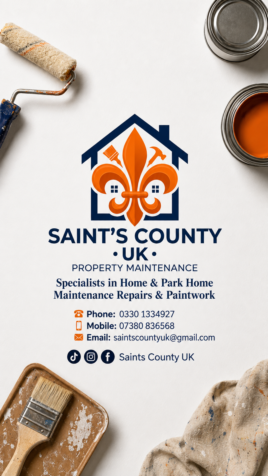 Saint's County UK property maintenance flyer